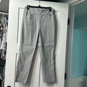 Tribal brand cropped pants in light grey. Stretchy waist!